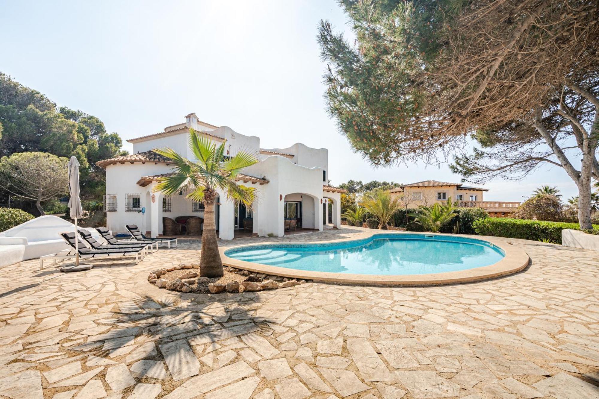 Gigantische Villa Mit Meerblick, Panoramablick & Pool-Oase Cala Pi  Exterior foto